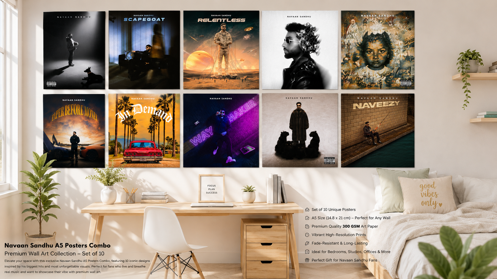 Navaan Sandhu A5 Posters Combo
